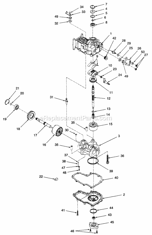 Hydrostatic Transmission Diagram and Parts List for Z42 53AC305G100 Cub Cadet Lawn Mower